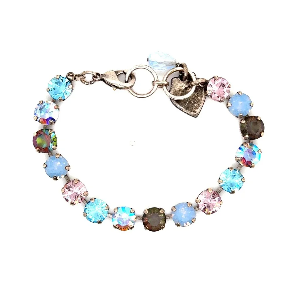 Mariana Swarovski Crystal Bracelet Shimmering Moonlight Aquamarine Silver Tone